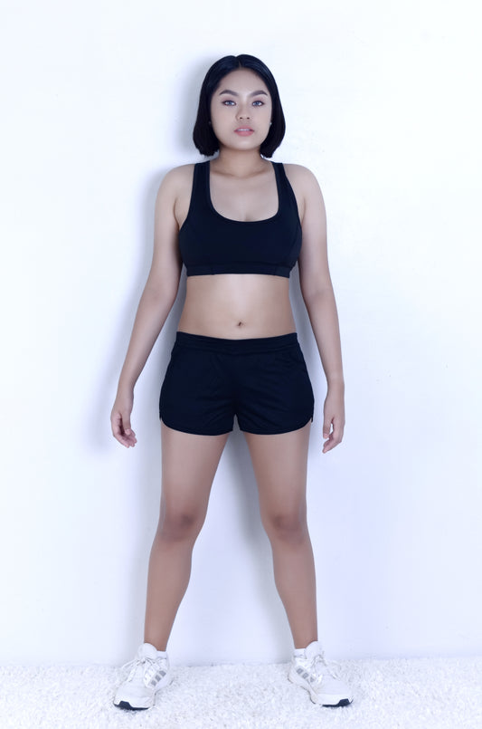 Gaea Low-Rise Lined Shorts with Pockets